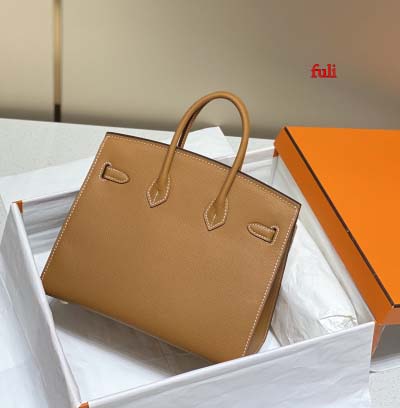 早春新作入荷原版復刻 エルメス Birkin バッグ fuli工場 SIZE: 25CM