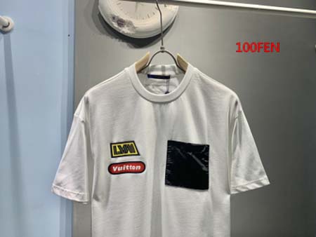 2024年7月11日夏季高級品新品入荷 ルイヴィトン 半袖 Tシャツ 100fen工場