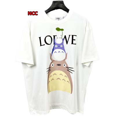 人気新品入荷 LOEWE  綿半袖 Tシャツ260g 男女兼...