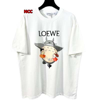 人気新品入荷 LOEWE  綿半袖 Tシャツ260g 男女兼...