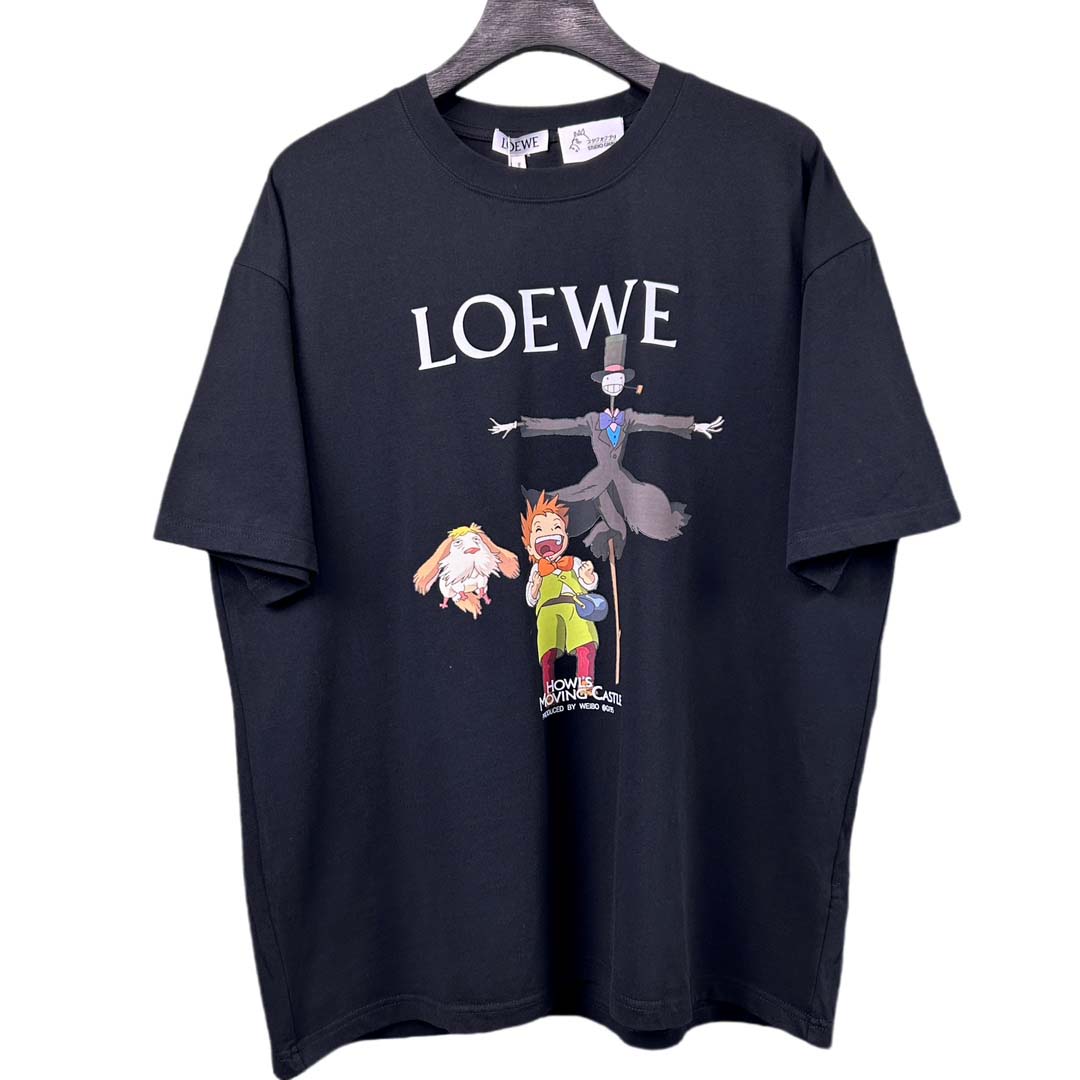 人気新品入荷 LOEWE  綿半袖 Tシャツ260g 男女兼...