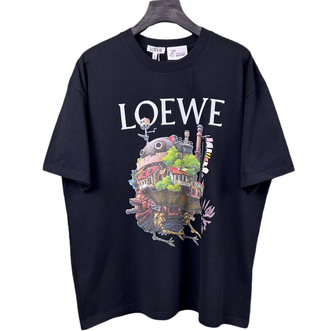 人気新品入荷 LOEWE  綿半袖 Tシャツ260g 男女兼...