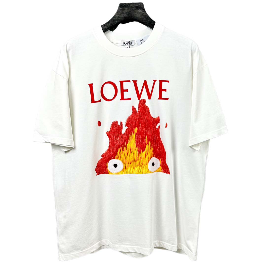 人気新品入荷 LOEWE  綿半袖 Tシャツ260g 男女兼...