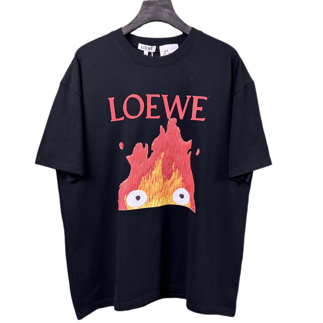 人気新品入荷 LOEWE  綿半袖 Tシャツ260g 男女兼...