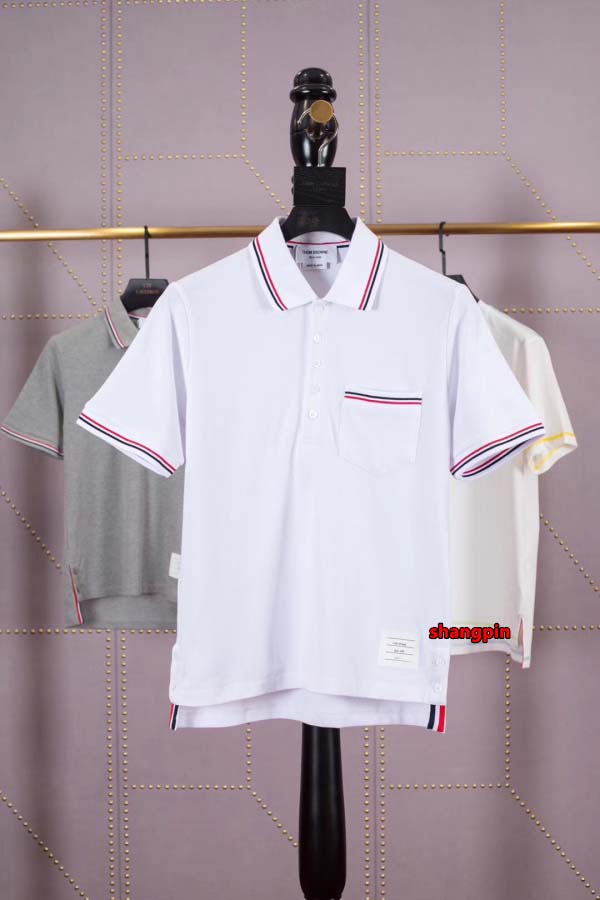 2025年春夏高品質新品 THOM BROWNE ポロシャツ半袖 Tシャツ shp工場