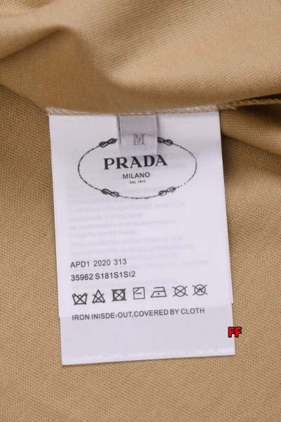 2025年新品春夏PRADA  半袖Tシャツ 綿 Tシャツ 男女兼用 HUAREN工場