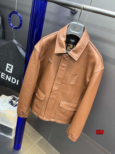 2024年原版復刻秋冬FENDI 本革 ジャケットアウター  ku工場