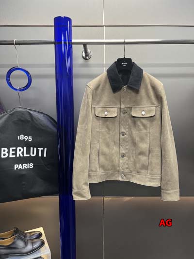 秋冬原版復刻 新品 Berluti 本革 ジャケットアウター...