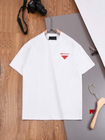 2025年高品質 新品春夏PRADA 半袖Tシャツ 綿 Tシ...