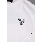 2025年高品質 新品春夏PRADA  半袖Tシャツ 綿 Tシャツ 男女兼用 HUAREN工場