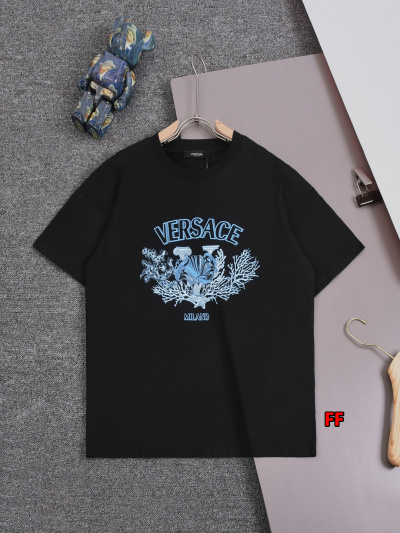 2025年新品春夏ヴェルサーチ 半袖Tシャツ 綿 Tシャツ ...