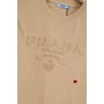 2025年新品春夏PRADA  半袖Tシャツ 綿 Tシャツ 男女兼用 HUAREN工場