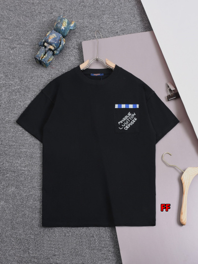 2025年新品春夏ルイヴィトン 半袖Tシャツ 綿 Tシャツ ...