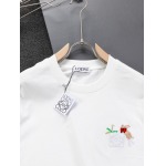 2025年新品春夏LOEWE  半袖Tシャツ 綿 Tシャツ 男女兼用 HUAREN工場