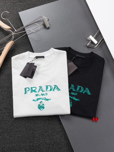 2025年新品春夏PRADA  半袖Tシャツ 綿 Tシャツ ...