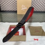 2025年早春新品入荷  Christian Louboutin 本革 ベルト LANG工場