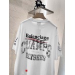 Balenciaga 2025新品上架丸襟プリントアルファベット半袖Tシャツ