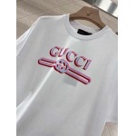 グッチ2025ラウンドネックプリントレターTシャツ