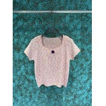 2025年3月24日入荷春夏新作Chanelニット 半袖Tシャツ can工場