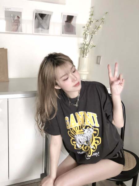 2025年5月1日入荷新作GANNI半袖 Tシャツ誕生日プレゼントの服/男女兼用/カップル服人気/R&B