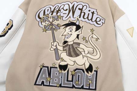 2025年5月13日入荷新作off white野球ジャンパーのカップルモデル誕生日プレゼントの服/男女兼用/カップル服人気/R&B工場