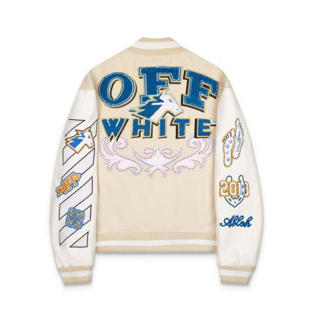 2025年5月13日入荷新作off white野球ジャンパーのカップルモデル誕生日プレゼントの服/男女兼用/カップル服人気/R&B工場