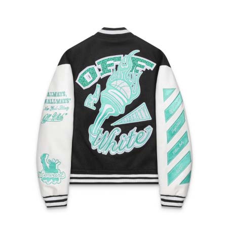 2025年5月13日入荷新作off white野球ジャンパーのカップルモデル誕生日プレゼントの服/男女兼用/カップル服人気/R&B工場