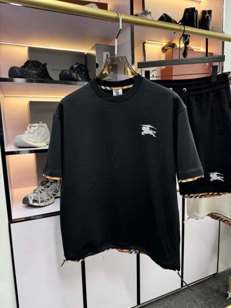 2025年5月20日入荷新作Burberry半袖セット上下 原版复刻高級品香港の会社超厳選★入手困難/誕生日プレゼント/yinx工場M-XXXL