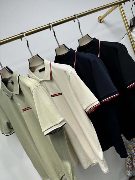 2025年5月21日入荷新作Prada半袖ポロシャツ 原版复刻高級品香港の会社超厳選★入手困難/誕生日プレゼント/yinx工場