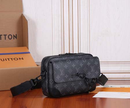 2025年6月26日Louis Vuitton バッグ Steamer  Steamer Monogram Eclipse Steamer :M46795:24CMx17CMx5CM 高品質人気の新作/誕生日プレゼント/SQ工場