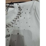 2025年6月9日入荷春夏新作Miumiu半袖Tシャツファッション/誕生日プレゼント/贈り物 can工場