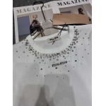 2025年6月9日入荷春夏新作Miumiu半袖Tシャツファッション/誕生日プレゼント/贈り物 can工場