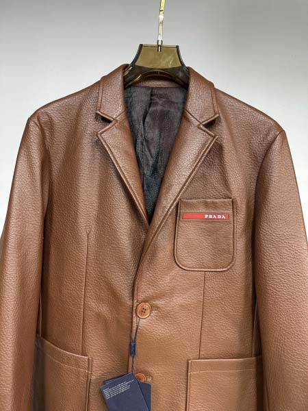 2025年11月14日秋冬新作PRADA PU革ジャケット高品質人気商品/QIU工場