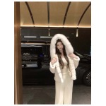 2025年11月18日入荷秋冬新作CHANEL 狐毛襟定染パーカ環保フェイクミンク草ゆったり保温外套