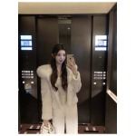 2025年11月18日入荷秋冬新作CHANEL 狐毛襟定染パーカ環保フェイクミンク草ゆったり保温外套