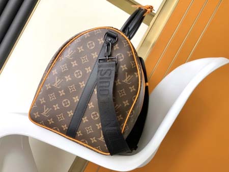 2025年12月9日入荷Louis Vuitton バッグM46703 45cm M46702 55cm Keepall Bandoulière 45 Monogram Macassar 45.0 x 27.0 x 20.0高品質新作/誕生