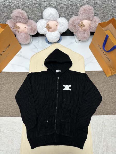 2025年12月3日秋冬新作CELINEニットフード付きジッ...