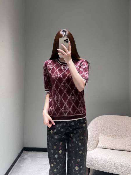 2026年3月6日入荷早春新作GUCCIニット半袖女性用ファッション/誕生日プレゼント/贈り物 can工場