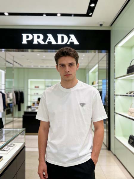 2026年3月31日入荷新作Prada半袖Tシャツ春夏高品質超厳選★入手困難/LD工場