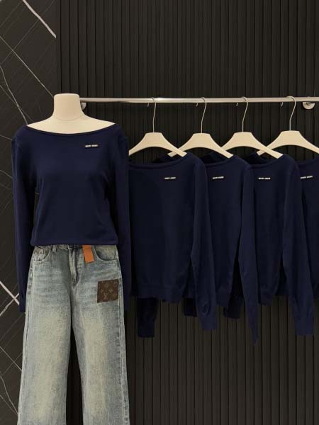 2026年3月9日入荷早春新作MIUMIU長袖シャツ女性用フ...