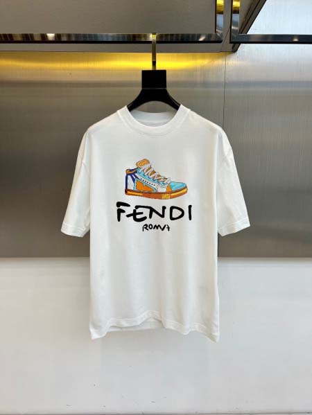2026年4月16日新作FENDI半袖 tシャツ高品質/誕生日プレゼント/FF工場M-3XL