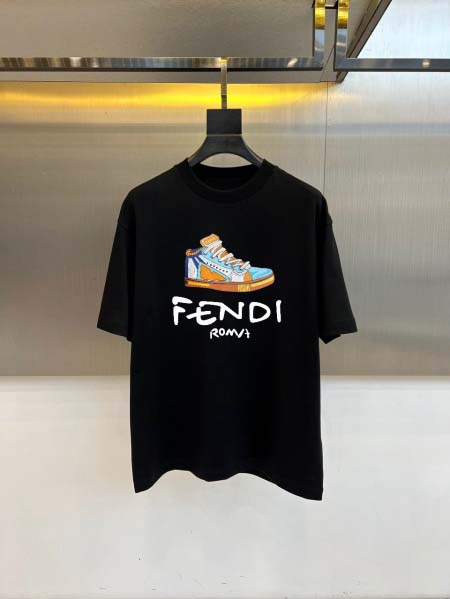 2026年4月16日新作FENDI半袖 tシャツ高品質/誕生日プレゼント/FF工場M-3XL