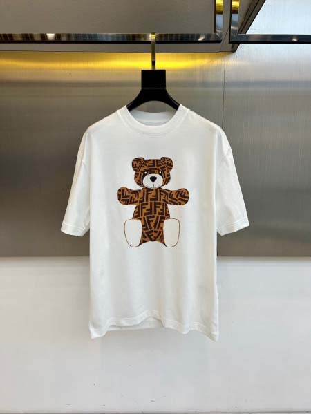 2026年4月16日新作FENDI半袖 tシャツ高品質/誕生日プレゼント/FF工場M-3XL