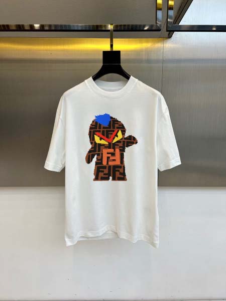 2026年4月16日新作FENDI半袖 tシャツ高品質/誕生日プレゼント/FF工場M-3XL