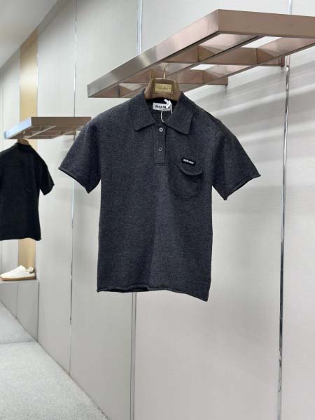 2026年6月15日春夏新作MiuMiu半袖 tシャツ原版復刻人気で【极品】/YGY工場