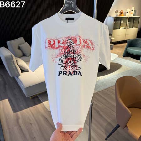 2026年6月23日春夏新作Prada半袖 tシャツ高品質人...