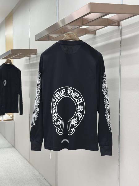 2026年9月11日秋冬新作Chrome hearts長袖Tシャツ高品質人気の商品/YGY工場