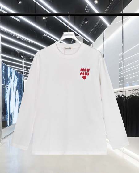 2026年9月17日秋冬新作MiuMiu長袖Tシャツ高品質人...