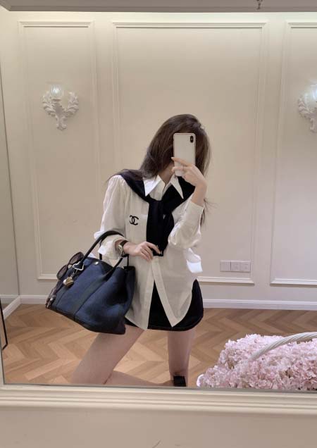 2026年10月15日入荷秋冬新作Chanelシャツ女性用フ...